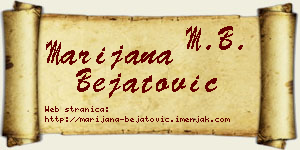 Marijana Bejatović vizit kartica